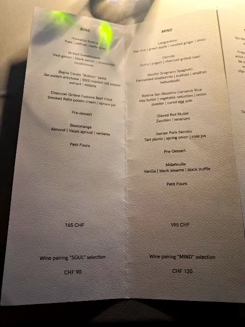 Les menus « Soul » et « Mind » promettent un pur plaisir.
