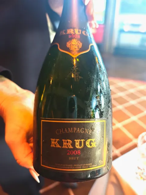 The star of the evening: Krug Brut 2008.
