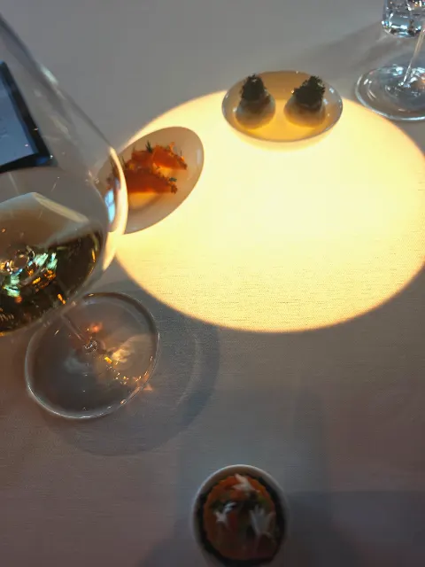 A wonderful start with delicate amuse-bouches, lekker!