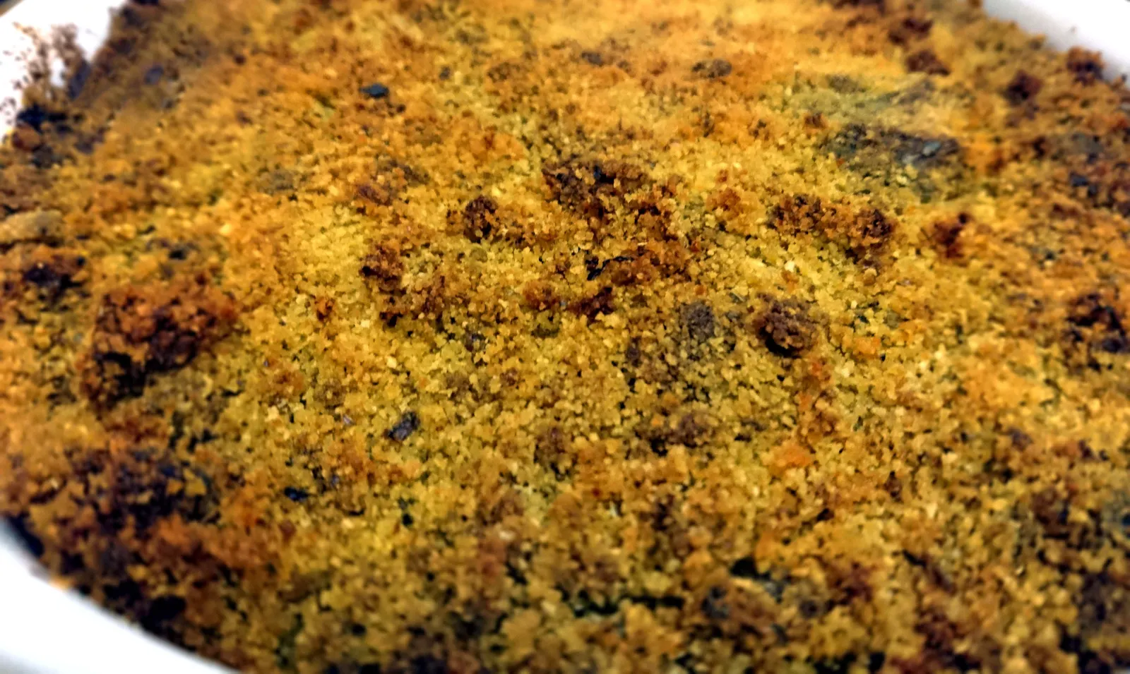 Baked Eggplant with Italian Cheeses and a Pesto Crust