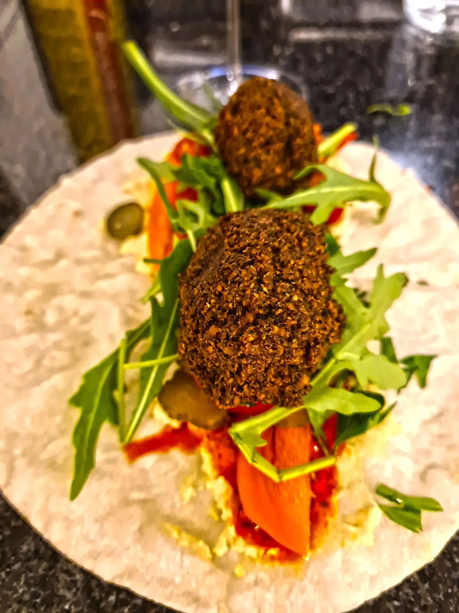 Falafel the realtasting Way with tahini sauce